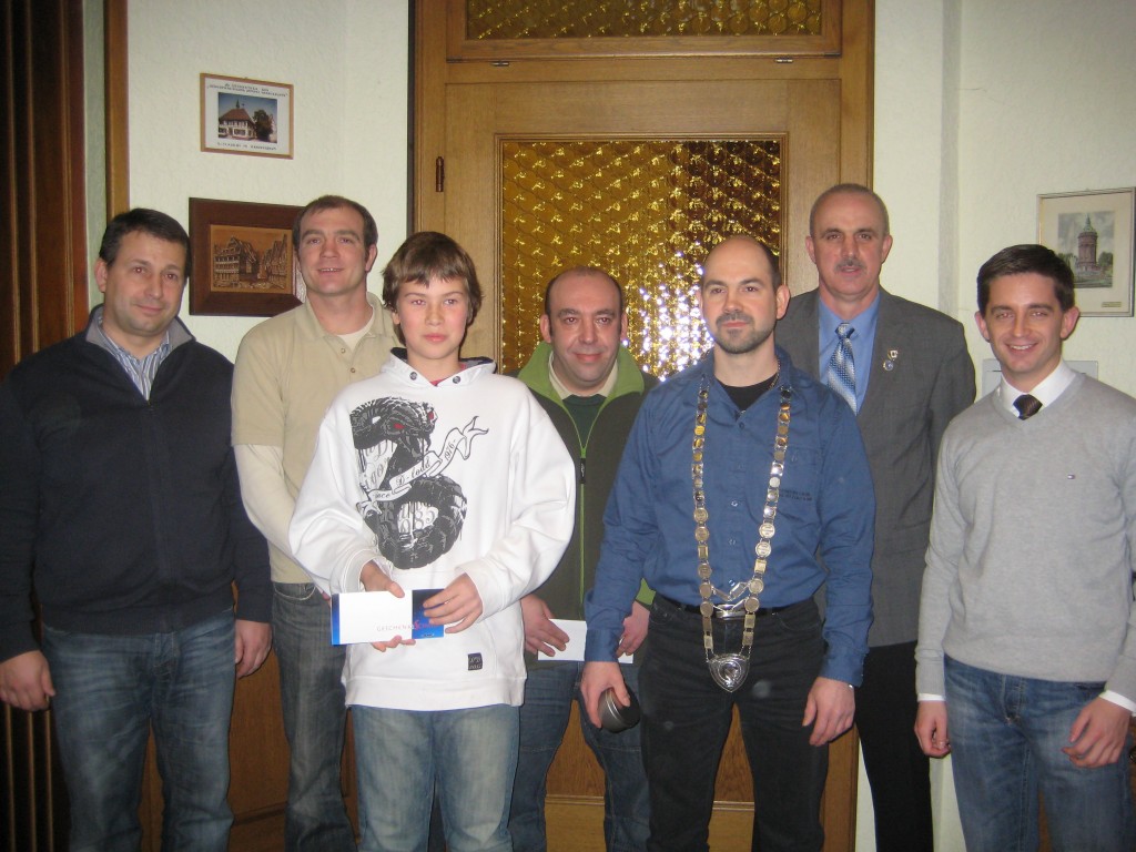 Von links: Hartmud Herbst, Jahn Götz, Yannik Bruder, Michael Link, Ralf Eckstein, Rainer Weisenburger, Christian Greilach